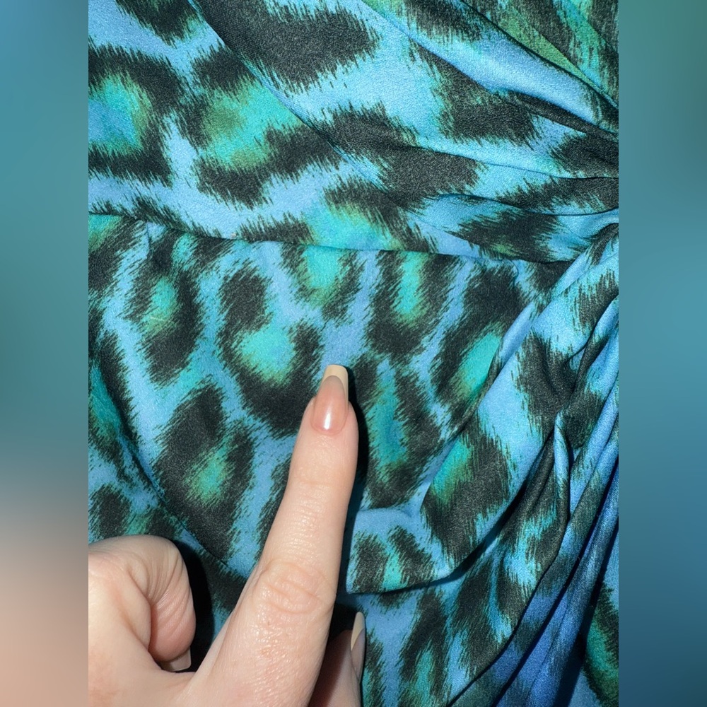 GUESS BY MARCIANO LEOPARD OMBRÉ DRESS XS - Picture 4 of 4